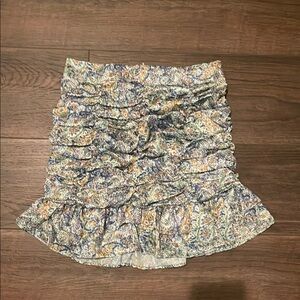 SHEIN Paisley Pattern Ruffled Mini Skirt